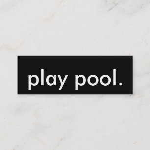 pool player. mini business card