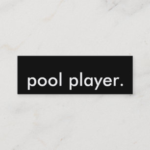 pool player. mini business card