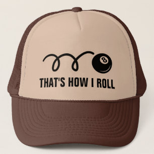Pool player trucker hat for eightball fans