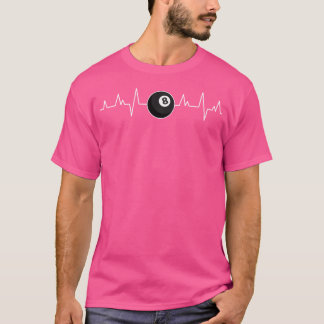 Pool Players Heartbeat Billiards 8 Ball T-Shirt