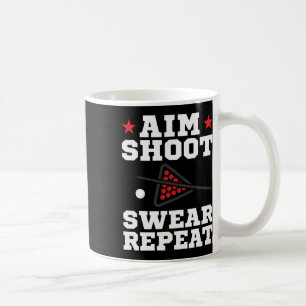 Pool Playing Aim Shoot Swear Repeat Pool Playing B Coffee Mug