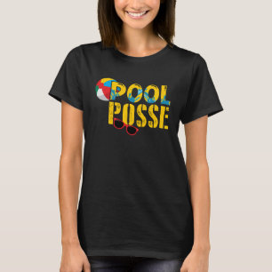 Pool posse beach ball and sunglasses pool party T-Shirt