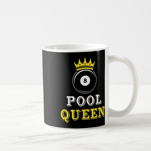 Pool Queen Billiards Pool Snooker Player Gift  Coffee Mug (Right)