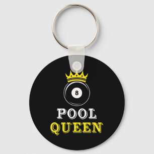 Pool Queen Billiards Pool Snooker Player Gift  Key Ring