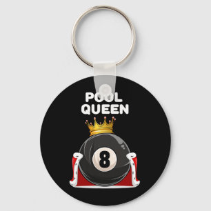 Pool Queen Girls Pool Womens Billiards Pool Key Ring