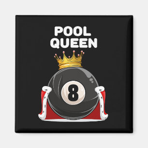 Pool Queen Girls Pool Womens Billiards Pool Magnet