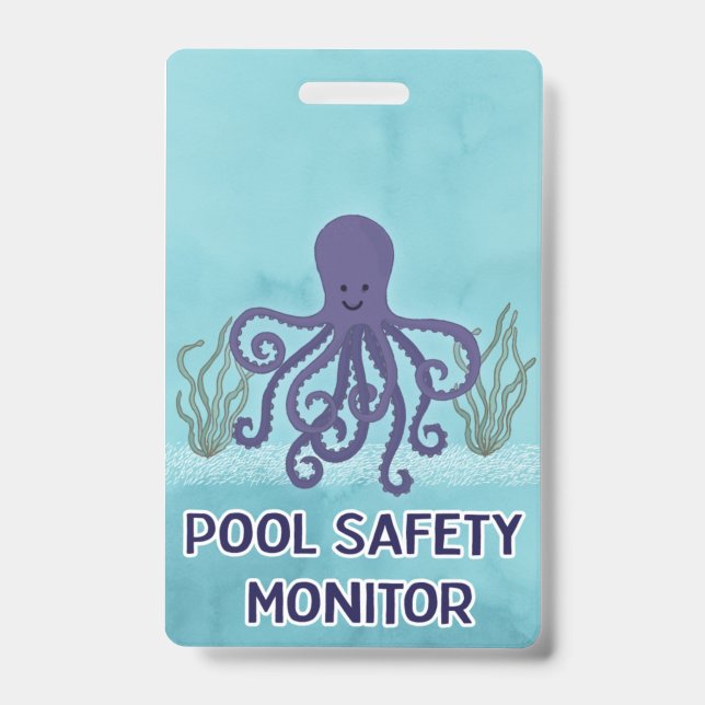 Pool Safety Monitor ID Badge (Front)