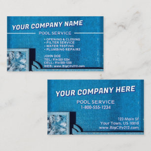 Pool Service CUSTOMIZABLE Business Card