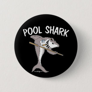 Pool Shark 6 Cm Round Badge