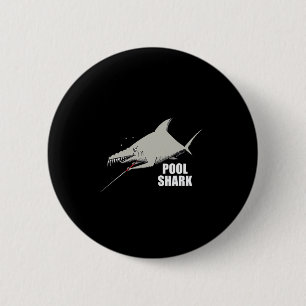 Pool Shark Billiards Design For Gift Pool Player 6 Cm Round Badge