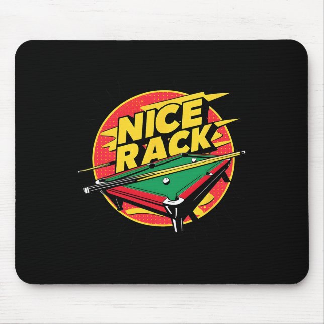 Pool Shark Billiards Nice Rack Funny Puns 8 Ball B Mouse Pad (Front)