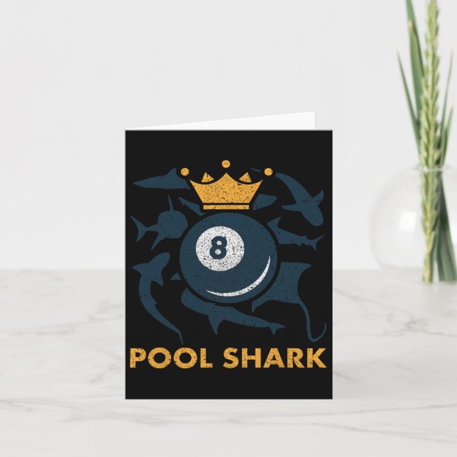 Pool Shark Billiards Pool Billiards Hall Player Ba Card (Front)