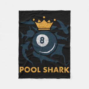 Pool Shark Billiards Pool Billiards Hall Player Ba Fleece Blanket