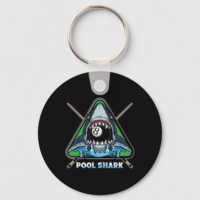 Pool Shark Billiards Pool Snooker Billiards Rack  Key Ring (Front)