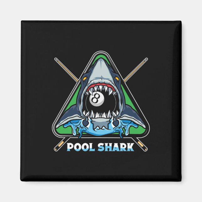 Pool Shark Billiards Pool Snooker Billiards Rack  Magnet (Front)
