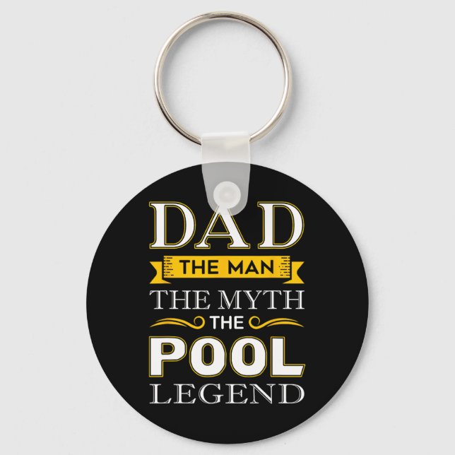 Pool Shark Dad Gifts For Billiards Dads  Key Ring (Front)