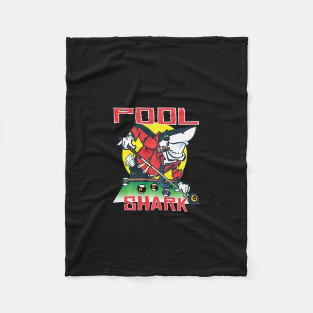 Pool Shark Funny Billiards Eight Ball Nine Ball  Fleece Blanket (Front)