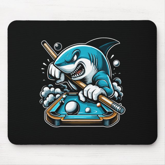 Pool Shark Funny Pool Player Billiards Billiard 8- Mouse Pad (Front)