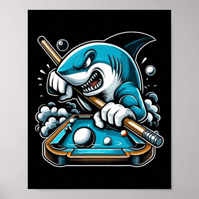 Pool Shark Funny Pool Player Billiards Billiard 8- Poster (Front)
