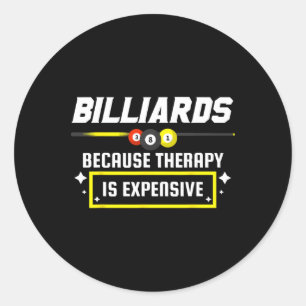 Pool Shark Pool Player Billiards Billiards Because Classic Round Sticker