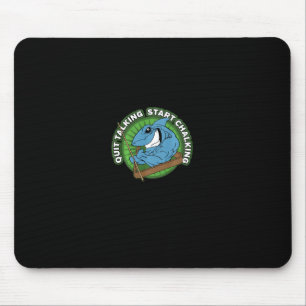 Pool Shark Quit Talking Start Chalking Long Sleeve Mouse Pad
