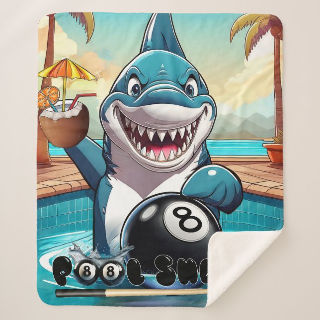 Pool Shark Sherpa Blanket (Front)