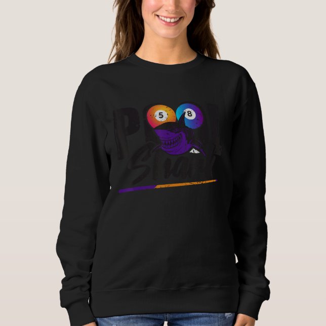 Pool shark u2013 Snooker Pool Billiards Sweatshirt (Front)