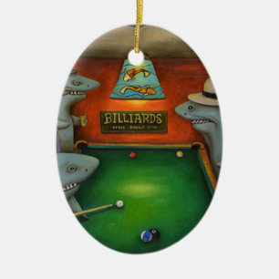 Pool Sharks Ceramic Tree Decoration