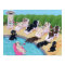 Pool Side Party Labradors Artwork