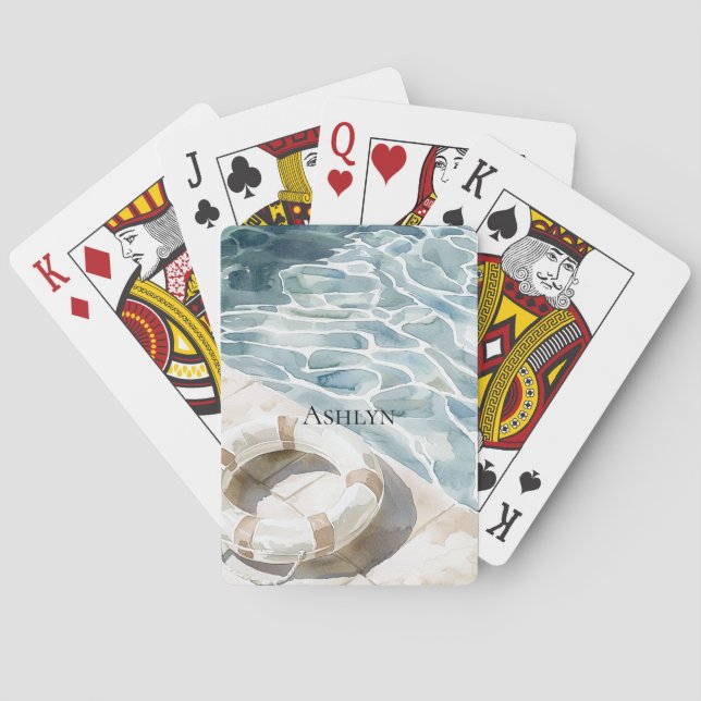 Pool Side  Playing Cards (Back)