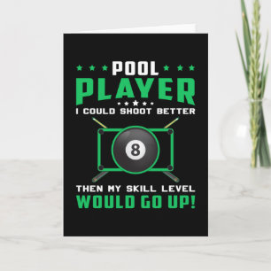 Pool Snooker Billiard 8 Ball Billiards Funny Gift Card
