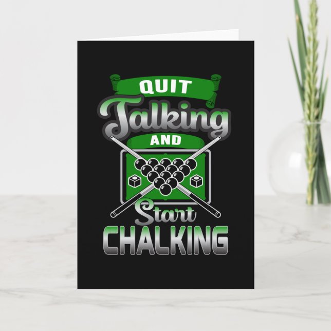 Pool Snooker Billiard 8 Ball Billiards Funny Gift Card (Front)