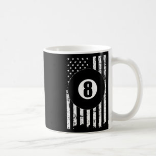 Pool Snooker Billiards Player 8 Ball Usa American  Coffee Mug