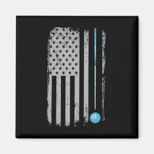 Pool Stick Billiards 8 Ball Vintage Usa American F Magnet