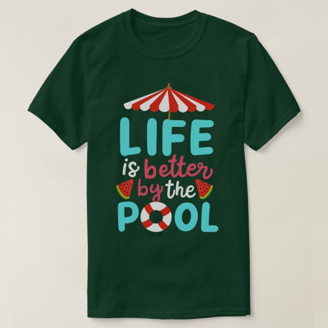 Pool Swimming Summer T-Shirt (Design Front)