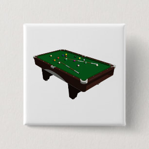 Pool Table 15 Cm Square Badge