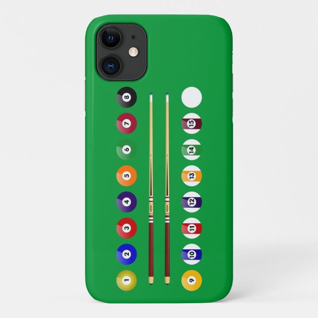 Pool Table and Balls Case-Mate iPhone Case (Back)