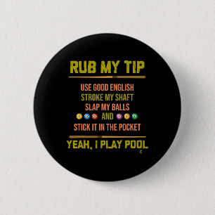 Pool Table Billiard Player Sports Billiard Gift 6 Cm Round Badge