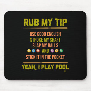 Pool Table Billiard Player Sports Billiard Gift Mouse Pad