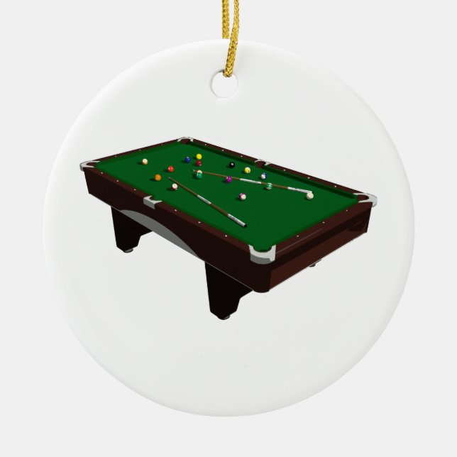 Pool Table Ceramic Tree Decoration (Front)