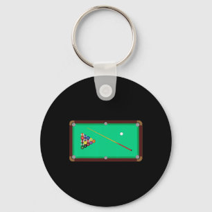 Pool Table - Cool Billiards T Shirt Key Ring