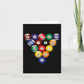 Pool Table Funny Pool Player Billiards Halloween C Card