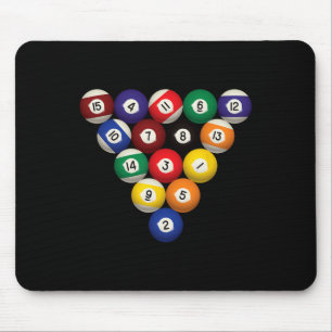 Pool Table Funny Pool Player Billiards Halloween C Mouse Pad