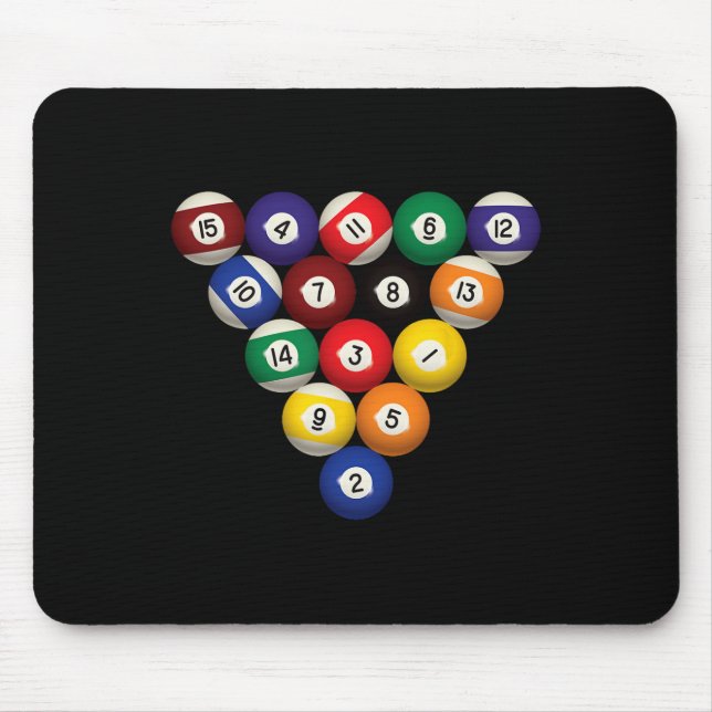 Pool Table Funny Pool Player Billiards Halloween C Mouse Pad (Front)
