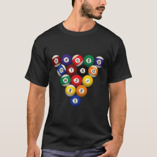 Pool Table Funny Pool Player Billiards Halloween C T-Shirt