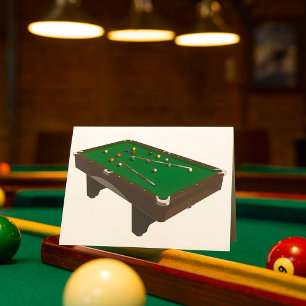 Pool Table Greeting Cards