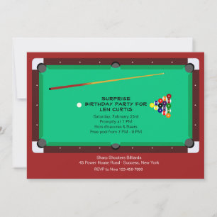 Pool Table Invitation