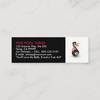 POOL TABLES & BILLIARDS - BUSINESS CARD TEMPLATE