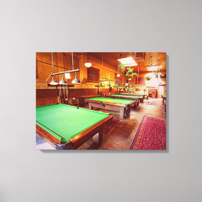 Pool Tables Canvas Print (Front)