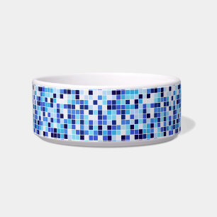 Pool Tiles, Blue Mosaic Tiles, Geometric Pattern Bowl